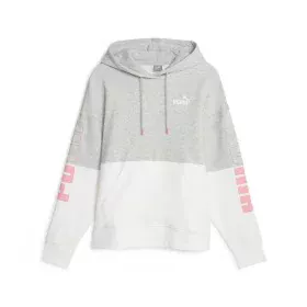 Sudadera con Capucha Mujer Puma Power Colorblock Blanco Gris de Puma, Mujer - Ref: S64121709, Precio: 54,69 €, Descuento: %