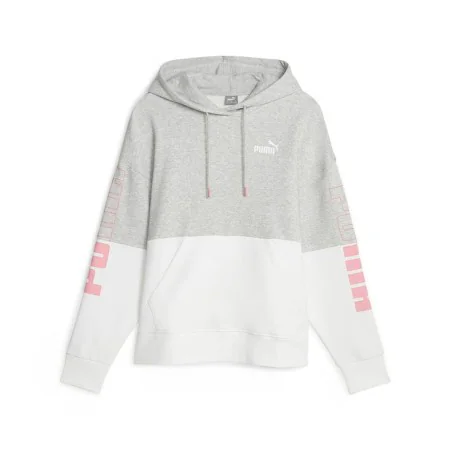 Sudadera con Capucha Mujer Puma Power Colorblock Blanco Gris de Puma, Mujer - Ref: S64121709, Precio: 54,69 €, Descuento: %