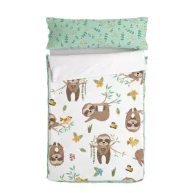 Capa de Edredão HappyFriday Moshi Moshi Happy sloth Multicolor 90 x 200 cm de HappyFriday, Sacos-cama - Ref: D1612716, Preço:...