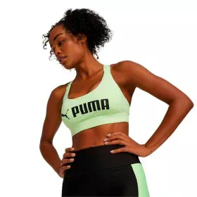 Sports Bra Puma Mid Impact fit Lime green Yellow by Puma, Women - Ref: S64122179, Price: 33,23 €, Discount: %