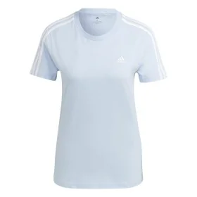 Camiseta de Manga Corta Mujer Adidas 3 stripes Azul claro de Adidas, Mujer - Ref: S64126812, Precio: 23,38 €, Descuento: %