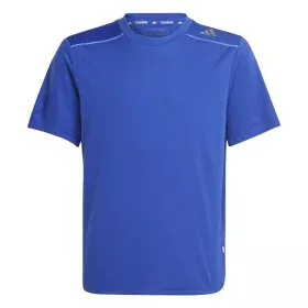 Maglia a Maniche Corte per Bambini Adidas Aeroready Azzurro di Adidas, Bambino - Rif: S64126839, Prezzo: 20,88 €, Sconto: %