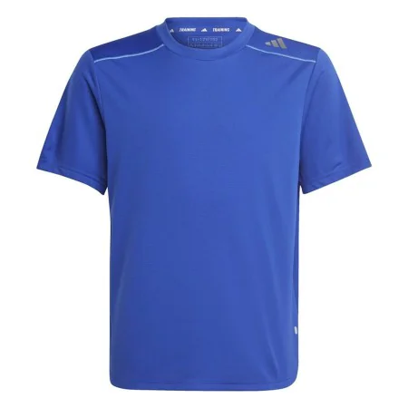 Maglia a Maniche Corte per Bambini Adidas Aeroready Azzurro di Adidas, Bambino - Rif: S64126839, Prezzo: 20,88 €, Sconto: %