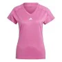 Camisola de Manga Curta Mulher Adidas Essentials Cor de Rosa Lilás de Adidas, Mulher - Ref: S64126841, Preço: 20,21 €, Descon...