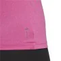 Camisola de Manga Curta Mulher Adidas Essentials Cor de Rosa Lilás de Adidas, Mulher - Ref: S64126841, Preço: 20,21 €, Descon...