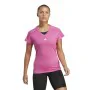 Camisola de Manga Curta Mulher Adidas Essentials Cor de Rosa Lilás de Adidas, Mulher - Ref: S64126841, Preço: 20,21 €, Descon...