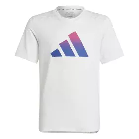 Camisola de Manga Curta Infantil Adidas Train Icons Branco de Adidas, Menino - Ref: S64126848, Preço: 20,88 €, Desconto: %