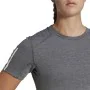 Camiseta de Manga Corta Mujer Adidas 3 stripes Essentials Gris claro de Adidas, Mujer - Ref: S64126863, Precio: 24,60 €, Desc...