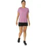 Camisola de Manga Curta Mulher Asics Core Rosa Claro de Asics, Mulher - Ref: S64126880, Preço: 19,72 €, Desconto: %