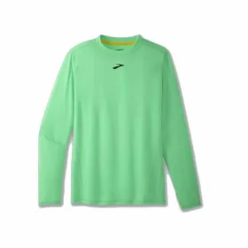 Maglia a Maniche Lunghe Uomo Brooks High Point Verde di Brooks, Uomo - Rif: S64126889, Prezzo: 46,50 €, Sconto: %