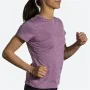 Camisola de Manga Curta Mulher Brooks Luxe Lilás de Brooks, Mulher - Ref: S64126891, Preço: 43,29 €, Desconto: %