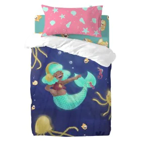 Duvet cover set HappyFriday Mr Fox Happy mermaid Multicolour Baby Crib 2 Pieces by HappyFriday, Quilts and quilt covers - Ref...