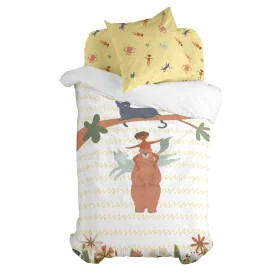 Duvet cover set HappyFriday Mr Fox Jungle life Multicolour Single 2 Pieces by HappyFriday, Quilts and quilt covers - Ref: D16...