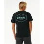 Camisola de Manga Curta Homem Rip Curl Stapler Preto de Rip Curl, Homem - Ref: S64139464, Preço: 23,99 €, Desconto: %