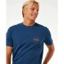 Camiseta de Manga Corta Hombre Rip Curl Stapler Azul de Rip Curl, Hombre - Ref: S64139465, Precio: 22,80 €, Descuento: %