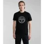 Camisola de Manga Curta Homem Napapjiri S-Bollo Preto de Napapjiri, Homem - Ref: S64139482, Preço: 36,46 €, Desconto: %