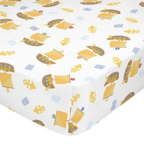 Fitted sheet HappyFriday HAPPYNOIS Multicolour 105 x 200 x 32 cm by HappyFriday, Sheets and pillowcases - Ref: D1613231, Pric...