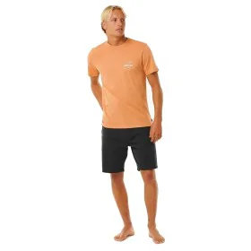 Short-sleeve Sports T-shirt Rip Curl Stapler Light brown by Rip Curl, Men - Ref: S64141427, Price: 23,99 €, Discount: %