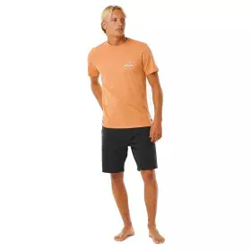 Short-sleeve Sports T-shirt Rip Curl Stapler Light brown by Rip Curl, Men - Ref: S64141427, Price: 23,99 €, Discount: %