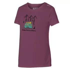 Camiseta de Manga Corta Mujer Joluvi Adventure Rojo Carmesí de Joluvi, Mujer - Ref: S64141479, Precio: 18,22 €, Descuento: %