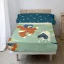 Jeu de draps HappyFriday Mr Fox The Warrior Multicouleur Lit 1 persone 2 Pièces de HappyFriday, Draps et taies d'oreiller - R...