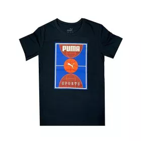 Camisola de Manga Curta Infantil Puma Bppo Basket Blank Ba Preto de Puma, Menino - Ref: S64141569, Preço: 18,33 €, Desconto: %