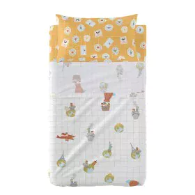 Conjunto de Lençóis HappyFriday Mr Fox World Trip Multicolor Berço de Bebé 2 Peças de HappyFriday, Roupa de cama para berços ...