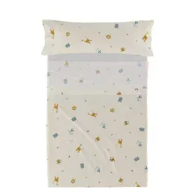 Jeu de draps HappyFriday HF Mini Animals Multicouleur Lit 1 persone 2 Pièces de HappyFriday, Draps et taies d'oreiller - Réf ...