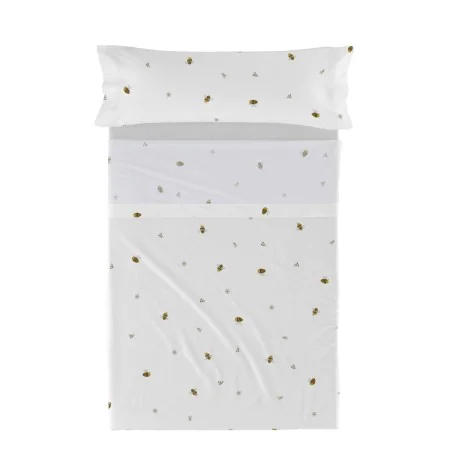 Jeu de draps HappyFriday HF Mini Honey Multicouleur Lit 1 persone 2 Pièces de HappyFriday, Draps et taies d'oreiller - Réf : ...