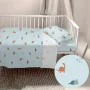 Conjunto de Lençóis HappyFriday HF Mini Dinosaur Multicolor Berço de Bebé 2 Peças de HappyFriday, Roupa de cama para berços -...