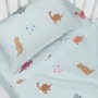 Conjunto de Lençóis HappyFriday HF Mini Dinosaur Multicolor Berço de Bebé 2 Peças de HappyFriday, Roupa de cama para berços -...