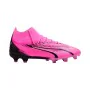 Chuteiras para Adultos Puma Ultra Pro FG/AG Branco Cor de Rosa de Puma, Botas - Ref: S64145072, Preço: 103,79 €, Desconto: %