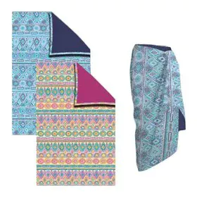 Serviette Paréo Secaneta Kelani Bleu Fuchsia de Secaneta, Serviettes de bain - Réf : S6414911, Prix : 11,98 €, Remise : %