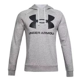 Felpa con Cappuccio Uomo Under Armour Rival Big Logo Grigio chiaro di Under Armour, Uomo - Rif: S6425480, Prezzo: 40,60 €, Sc...