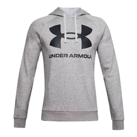 Felpa con Cappuccio Uomo Under Armour Rival Big Logo Grigio chiaro di Under Armour, Uomo - Rif: S6425480, Prezzo: 40,60 €, Sc...