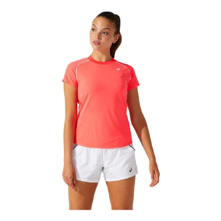 T-shirt à manches courtes femme Asics Court Piping Orange Corail de Asics, Femme - Réf : S6430890, Prix : 30,76 €, Remise : %