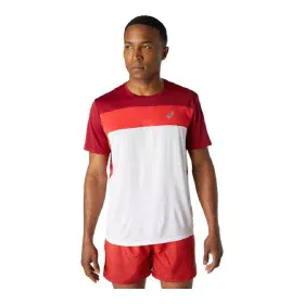 Camiseta de Manga Corta Hombre Asics Race Blanco Rojo de Asics, Hombre - Ref: S6430891, Precio: 33,38 €, Descuento: %