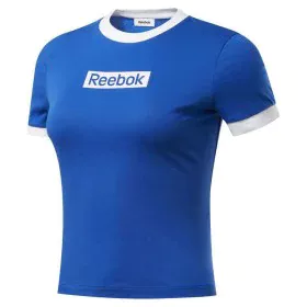 Camiseta de Manga Corta Mujer Reebok Essentials Linear Logo Azul de Reebok, Mujer - Ref: S6430945, Precio: 16,44 €, Descuento: %