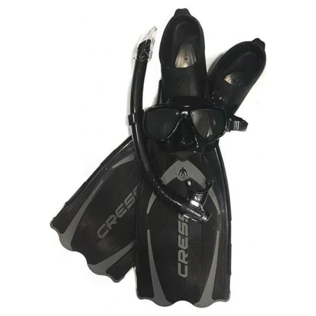 Óculos de Mergulho com Tubo e Barbatanas Cressi-Sub Pluma Preto 3 Peças de Cressi-Sub, Packs de snorkel - Ref: S6431409, Preç...