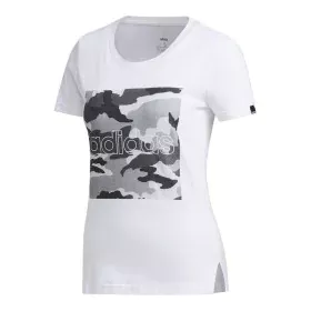 Camisola de Manga Curta Mulher Adidas Boxed Camo Branco de Adidas, Mulher - Ref: S6432645, Preço: 20,84 €, Desconto: %