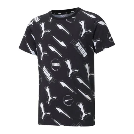 T shirt à manches courtes Enfant Puma AOP Noir de Puma, Garçon - Réf : S6432663, Prix : 20,04 €, Remise : %