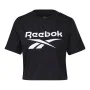 Camisola de Manga Curta Mulher Reebok Cropped Identity Preto de Reebok, Mulher - Ref: S6435084, Preço: 19,21 €, Desconto: %