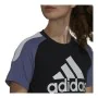 Camisola de Manga Curta Mulher Adidas Sportswear Colorblock Preto de Adidas, Mulher - Ref: S6435095, Preço: 30,76 €, Desconto: %