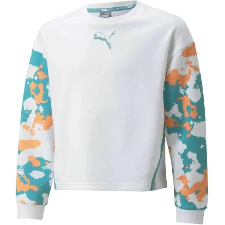 Hoodless Sweatshirt for Girls Puma Alpha Crew G White by Puma, Girls - Ref: S6437438, Price: 35,59 €, Discount: %