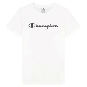 Camisola de Manga Curta Mulher Champion Big Script Logo de Champion, Mulher - Ref: S6438555, Preço: 19,84 €, Desconto: %