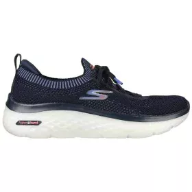 Sapatilhas de Running para Adultos Skechers Engineered Flat Knit W Azul Preto de Skechers, Mulher - Ref: S6438581, Preço: 75,...