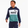 Felpa con Cappuccio Bambino Puma Essential Colorblock Blu scuro di Puma, Bambino - Rif: S6439877, Prezzo: 33,23 €, Sconto: %