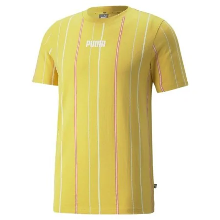 Camisola de Manga Curta Homem Puma Modern Basics Stripe M Amarelo de Puma, Homem - Ref: S6442647, Preço: 23,99 €, Desconto: %