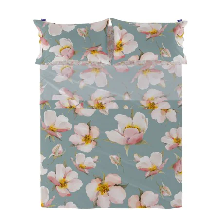 Drap HappyFriday Spring blossom Multicouleur 210 x 270 cm de HappyFriday, Draps et taies d'oreiller - Réf : D1613739, Prix : ...