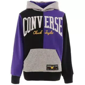 Sweat-shirt à capuche fille Converse Throwback Split Block Noir Multicouleur de Converse, Fille - Réf : S6446516, Prix : 45,5...